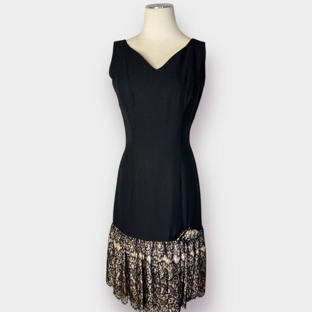 60s Miss Melinda Black Party Dress Size S‎